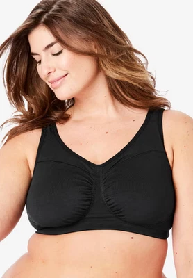 Comfort Choice Wireless Leisure Bra, Black 50DDD - Image 1 of 4
