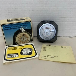 Vintage Thommen 15000 Altimeter With Box And Paperwork - Afbeelding 1 van 13
