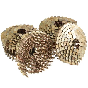 0.12Inch × 3/4Inch 3600 Pack Full Round Head Roof Nails 15 Degree Inclined Coil - Picture 1 of 10