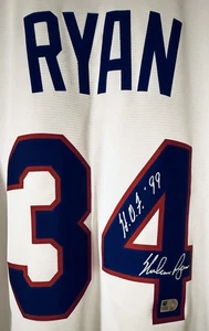 Nolan Ryan Autographed Nike/Cooperstown Jersey "HOF 99" w/ MLB Sticker - Picture 1 of 5
