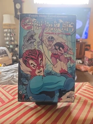 THUNDERCATS: TROUBLE WITH TIME VHS FHE WITH SLIP COVER!! - Image 1 of 2