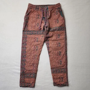 Gramicci Boho Pants Mens Medium Colorful Aztec Crazy Print Jogger Drawstring - Picture 1 of 14
