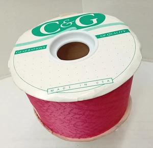 40-Yards Roll C&G Craft Gift Wrap Sew Ribbon 2.5" wide Textured Rose 'Nifty' New - Picture 1 of 6