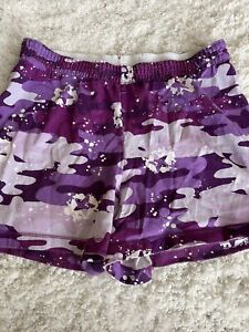 Faded Glory girls sz. 14/16 purple paint splatter design knit short. Cute, great