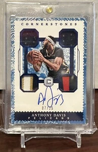 2017-18 Panini Cornerstone Anthony Davis On-Card Auto /25 #C-ADV Quad Patch - Picture 1 of 3