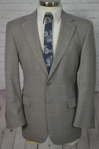 Jos. A. Abrigo Blazer Chaqueta Abrigo Deportivo Bank Para Hombres Marrón Lana Cuadros REG FIT TALLA 39R - Imagen 1 de 8