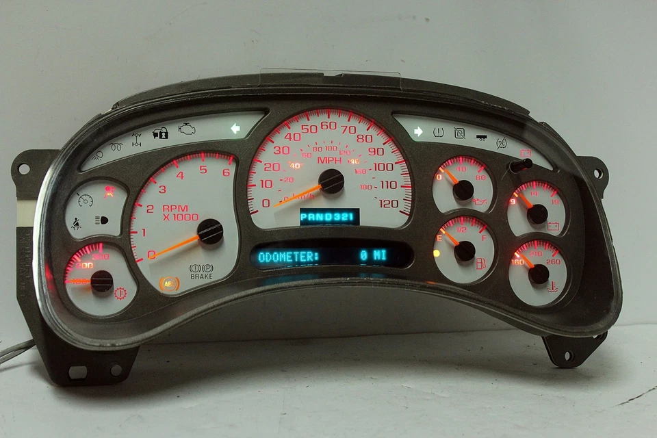 03 04 Silverado 1500 2500 Yukon Denali Instrument Cluster with RED LED upgrade - Image 1 of 4