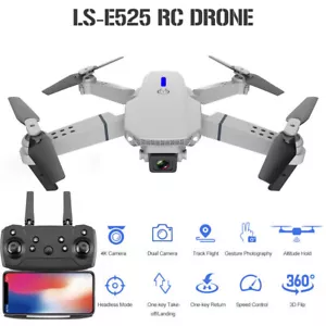 Drone RC Drones Pro 4K HD Camera 3 Batteries WIFI FPV Quadcopter Foldable - Picture 1 of 12