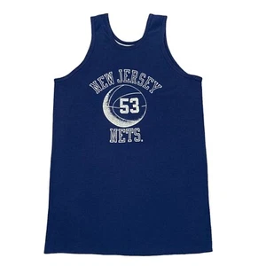VTG 80s Champion NBA Basketball New Jersey Nets Reversible Tank Top Shirt Size M - Picture 1 of 6