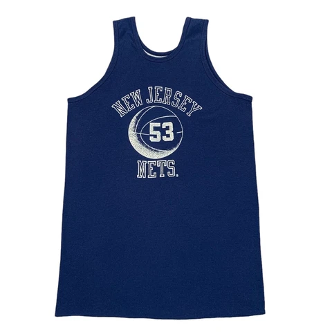 VTG 80s Champion New Jersey Nets Darryl Dawkins Reversible Tank Top Shirt Size M Cover