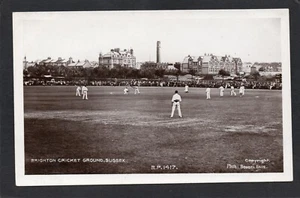 Postcard Brighton Sussex the Cricket Ground RP by Bowden Bros - Picture 1 of 2