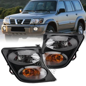 L+R Pair Front Indicator light Corner Lamp Black For Nissan Patrol Y61 2001-2004 - Picture 1 of 13