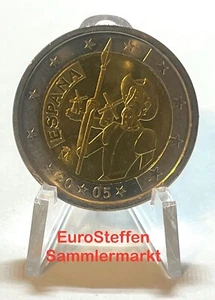2 Euro Spanien 2005 ,"Don Quijote", bankfrisch aus Rolle, NEU, sofort - Bild 1 von 1