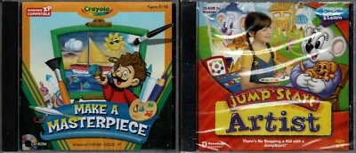 Jumpstart Artist & Crayola Make A Masterpiece Pc Brand New XP Kids Study Art - Image 1 of 2