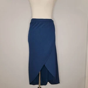 Reiss Wrap Midi Skirt Size 2 Blue - Picture 1 of 13