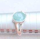 19.60 Ct Aquamarine Gemstone Ring 925 Sterling Silver Ring Handmade Size 7.5