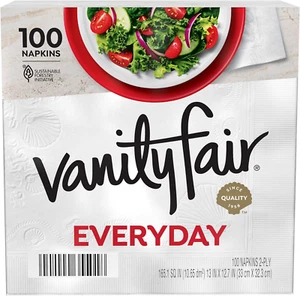 Everyday Paper Napkins, 100 Count, Disposable Napkins Made Soft And Smooth Fo... - Picture 1 of 12