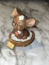 Vintage Mouse Figurine Josef Originals Joseph Soapy Bath Nut Shell