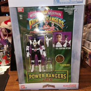 NUOVO Auto Morphin Zach Black Ranger-Mighty Morphin Power Rangers-Bandai 2018 - Foto 1 di 6