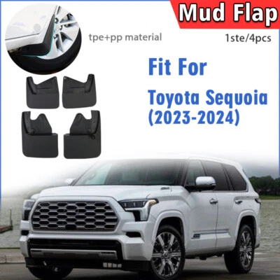 Mud Flaps Splash Guards Fender For Toyota Sequoia 2023-2025 4Pcs Side Mud Guards - Image 1 of 4