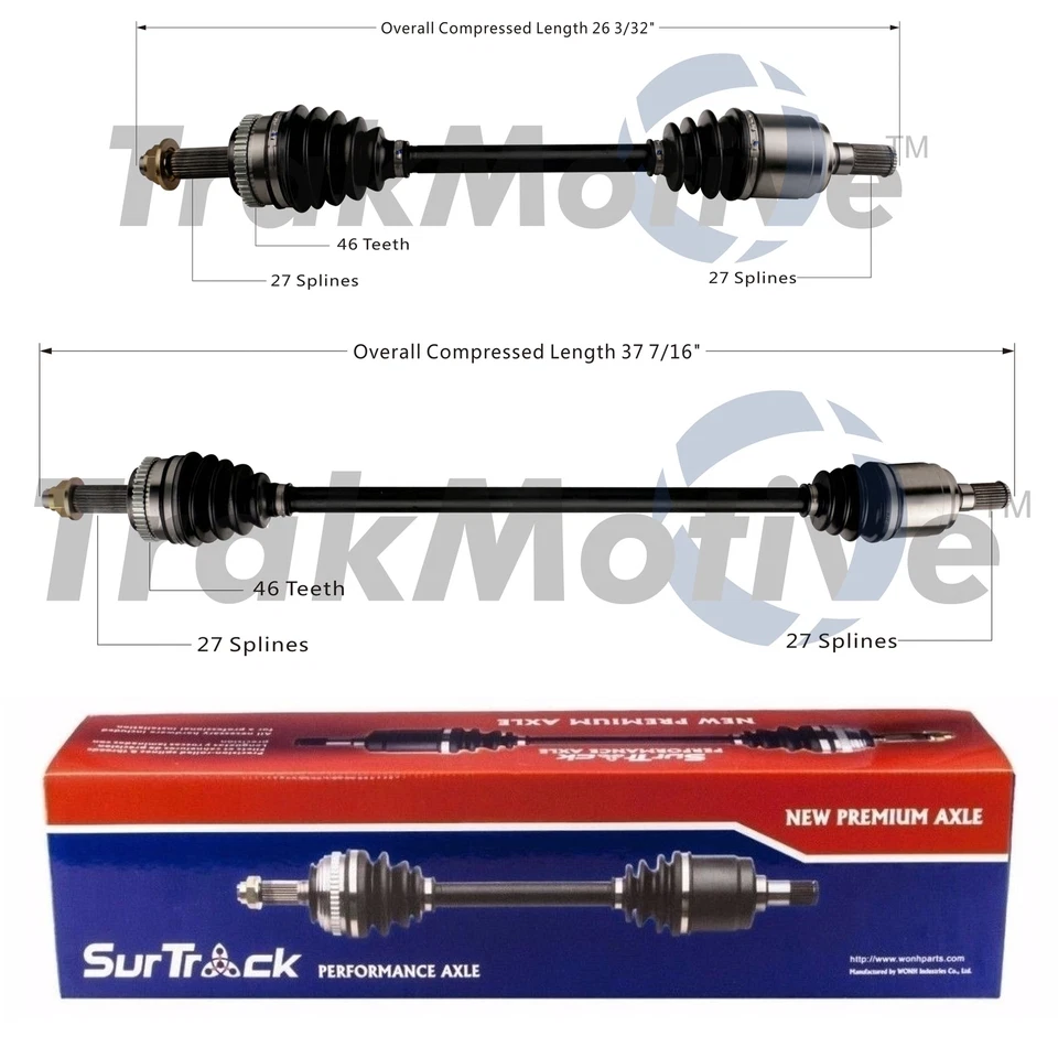 Juego de 2 ejes delanteros SurTrack CV para Kia Soul Hyundai Elantra 4L automático Foto 1 de 1