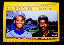 Ken Griffey Jr and Barry Bonds - Second Generation Stars Fleer '91 #710