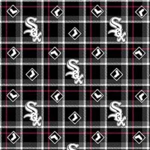Manta hecha a mano, trapo eructo/manta de seguridad y babero a cuadros White Sox - Imagen 1 de 3