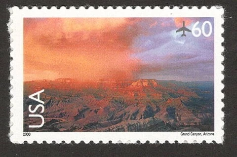 2000 Scott #C135, 60¢, AIRMAIL - GRAND CANYON - Single - MNH -  FREE SHIPPING Cover