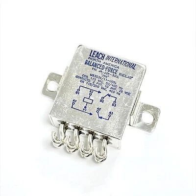 LEACH M83536/11-009L Metal Sealed Relay Relays Hybrid RELAY NONLATCH 2 PDT 12AMP - Image 1 of 3