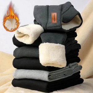 Women Winter Thick Warm Fleece Lined Blend Thermal Stretchy Leggings Long Pants - Picture 1 of 17