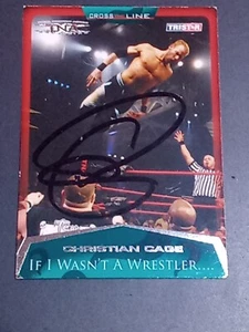 AUTOGRAPHED Christian Cage TriStar TNA Cross the Line If I Wasn't A Wrestler 08 - Picture 1 of 2