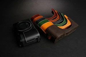 Real Leather Half Camera Case Bag Cover for Ricoh GR III GR3 GR IIIx GR3x - Picture 1 of 57