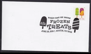 US 5285 Frozen Treats Green & Yellow stripped BWP FDC 2018 - Picture 1 of 1