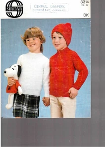 Sirdar knitting pattern 3314 22-24 sweather & hat children clothing  - Picture 1 of 1