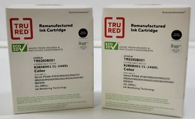 *C1) Lot 2 Tru Red Inkjet Color Cartridge TR8280B001 (CL-246XL) - Image 1 of 4