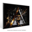 Wandbild Leinwand mit Rahmen , Das Auge in der Pyramide , Illuminati Kunst Deko