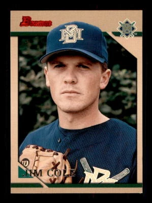 1996 Baseball Bowman Jim Cole Milwaukee Brewers #195 1 - Image 1 of 2