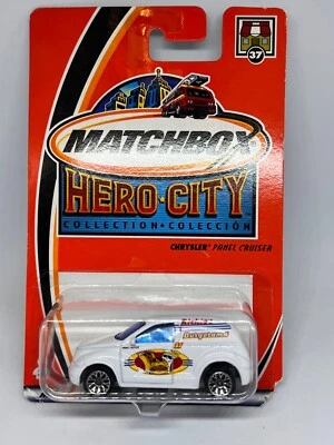 2003 Matchbox  HERO CITY CHRYSLER PANEL CRUISER RICHIE'S BURGER #37/75 MB516 NIP - Image 1 of 4