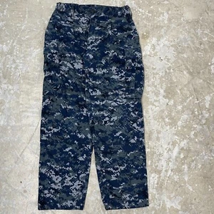 US Military Pants Mens Medium Short Blue Digital Camo Trousers Working US Navy - Picture 1 of 16