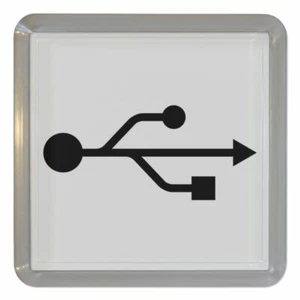 Posavasos de té de plástico con logotipo USB (95 mm x 95 mm) - Imagen 1 de 2