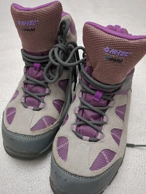 HI-TEC I-Shield Purple/Gray High Top Hiking Shoes Size 5 - Image 1 of 4