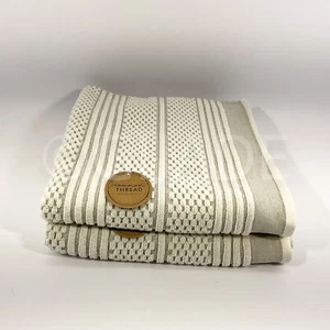 Asciugamani bagno filo comune zero twist 100% cotone 30" x 54" 2 pezzi nuovi - Foto 1 di 5