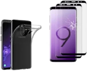 Coque Transparent + Verre Trempé Incurvé Samsung Galaxy S8,S8 Plus,S9,S9 Plus - Photo 1 sur 11