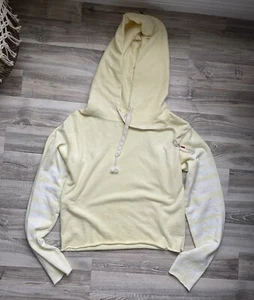 Wildfox Broken Dreams Pullover Gelb Cropped Hoodie Sweater Gr. Medium - Bild 1 von 7
