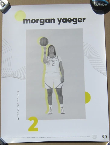MORGAN YAEGER OREGON DUCKS 2019-2020 Womens Basketball POSTER Limited Ed 19/200 Cover
