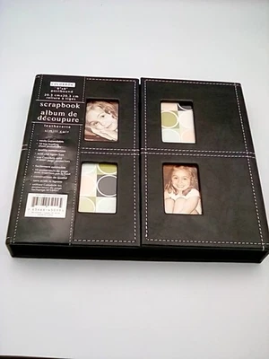Colorbök Leatherette Scrapbook Album–8x8 Black–4 Windows easily expandable  NEW - Image 1 of 4