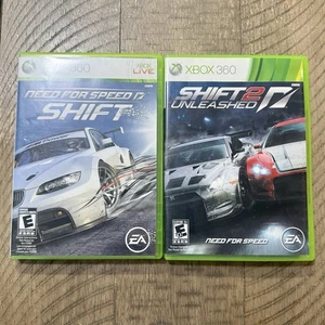 Need For Speed: Shift 1 & 2 Unleashed XBOX 360 Lot Complete Tested - Picture 1 of 4