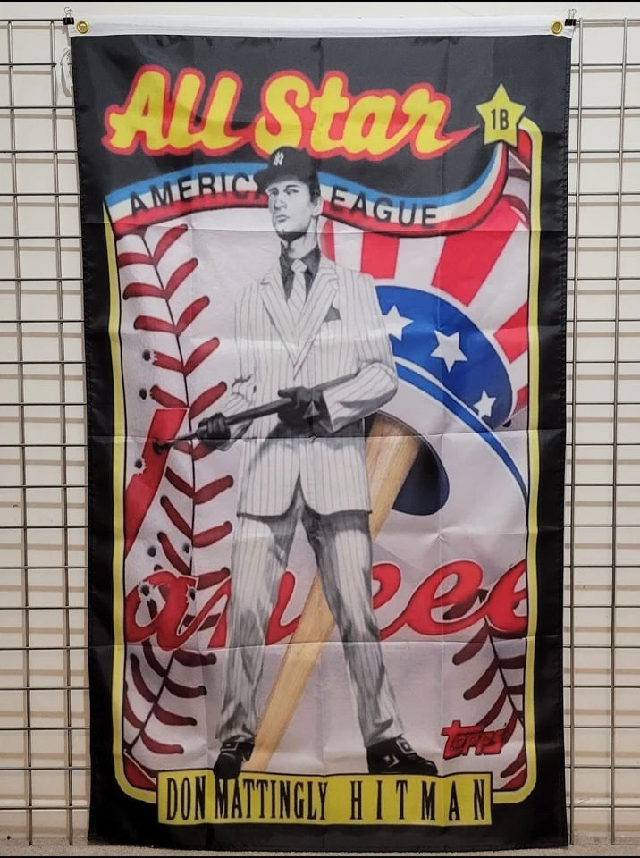 Don Mattingly New York Yankees 5 футов x 3 фута Hitman Banner Yankees флаг MLB *НОВЫЙ  - Изображение 1 из 1