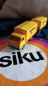 siku 1919 MAN VW LKW mit Anhänger Deutsche Post Paket Service  Gelb  - Bild 1 von 11