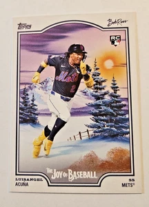 2025 Topps X Bob Ross the Joy of Baseball - LuisAngel Acuna #74 (RC) Titanium Wh - Picture 1 of 3